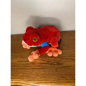 FAO Schwarz 8" Sparklers Plush Dart Frog Red stuffed animal